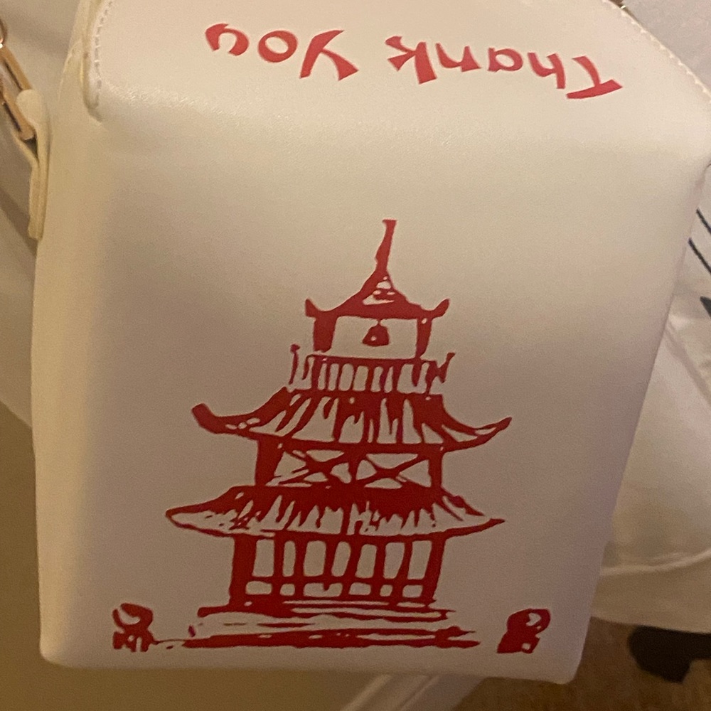 White Asian Themed T-Shirt Dress - Picture 6 of 16